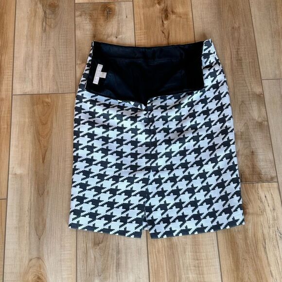 Banana Republic Pencil - Lined Skirt Pattern Black/White Size 0 - Picture 3 of 12